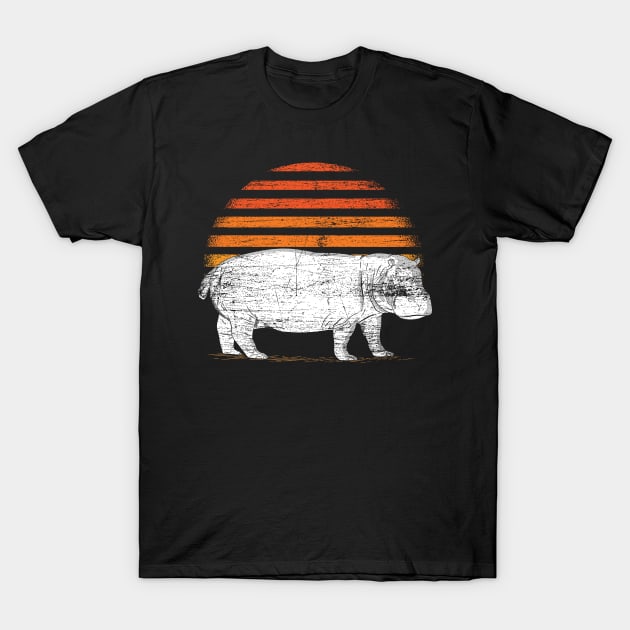 sunrise hippo animal T-Shirt by ShirtsShirtsndmoreShirts